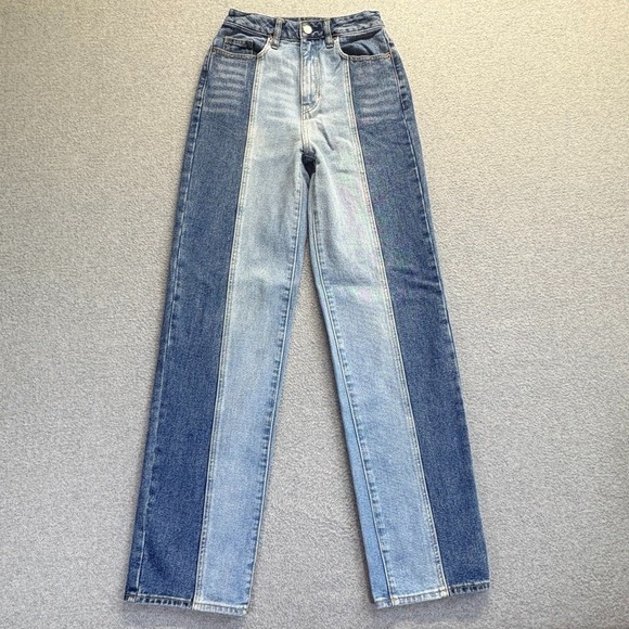 PacSun Denim - Pacsun Jeans Womens 25 Blue 90s Boyfriend Eco Two Tone Stacked Baggy High Rise